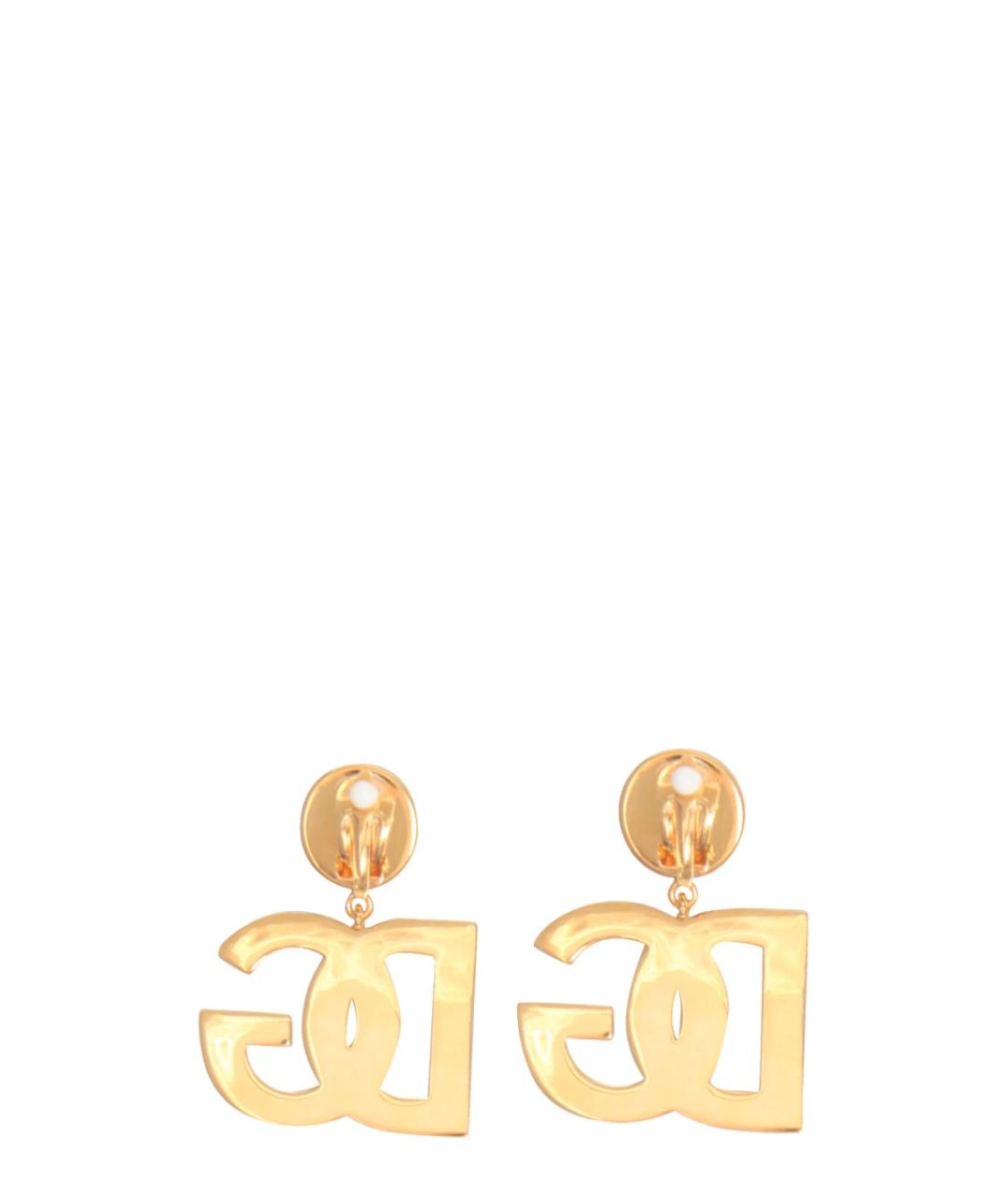 DOLCE&GABBANA Золотые металлические серьги, фото 4
