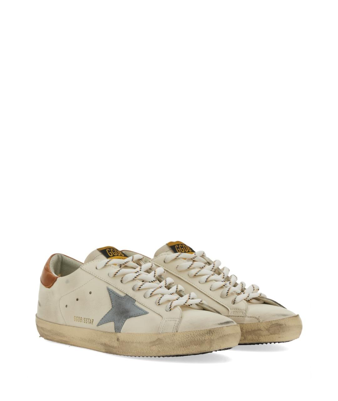 GOLDEN GOOSE DELUXE BRAND Белые кожаные низкие кроссовки / кеды, фото 3