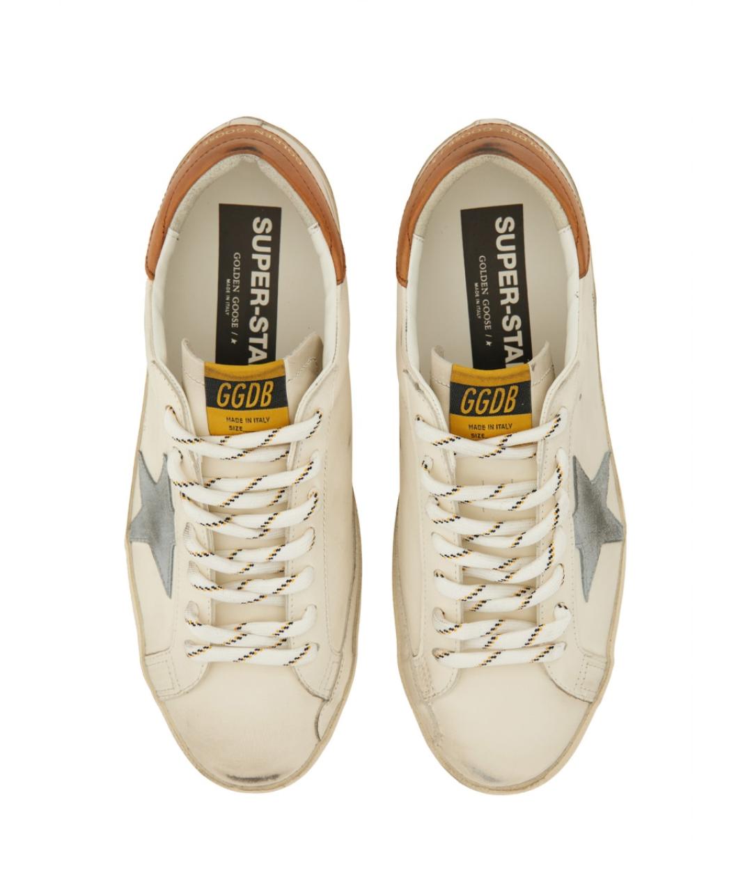 GOLDEN GOOSE DELUXE BRAND Белые кожаные низкие кроссовки / кеды, фото 2