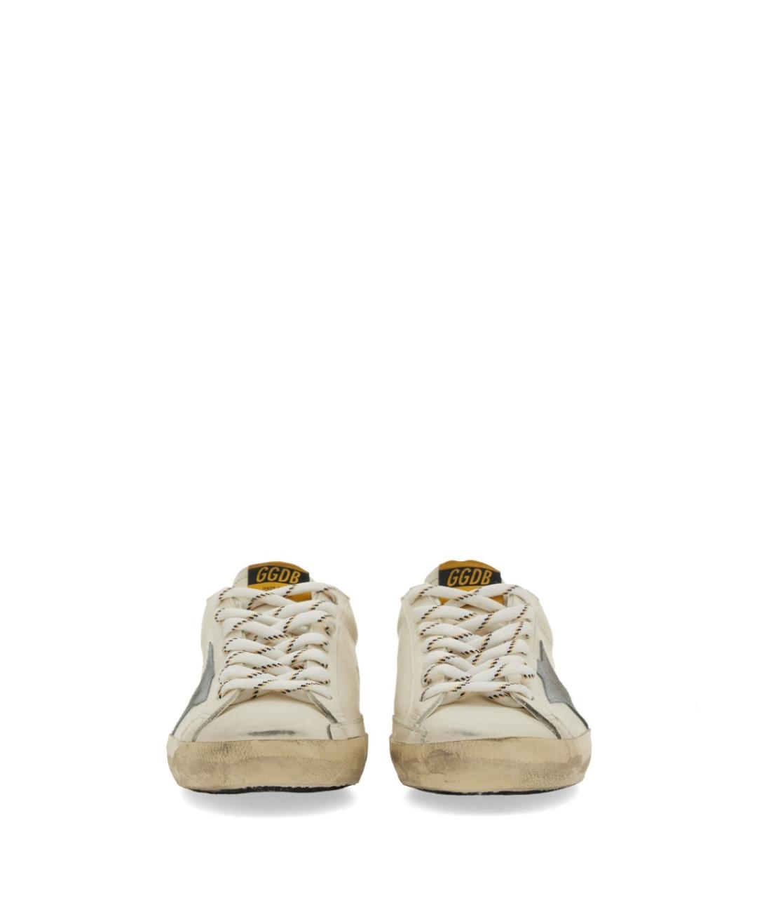 GOLDEN GOOSE DELUXE BRAND Белые кожаные низкие кроссовки / кеды, фото 5
