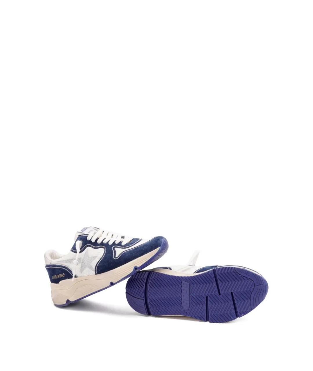GOLDEN GOOSE DELUXE BRAND Синие кожаные кроссовки, фото 4