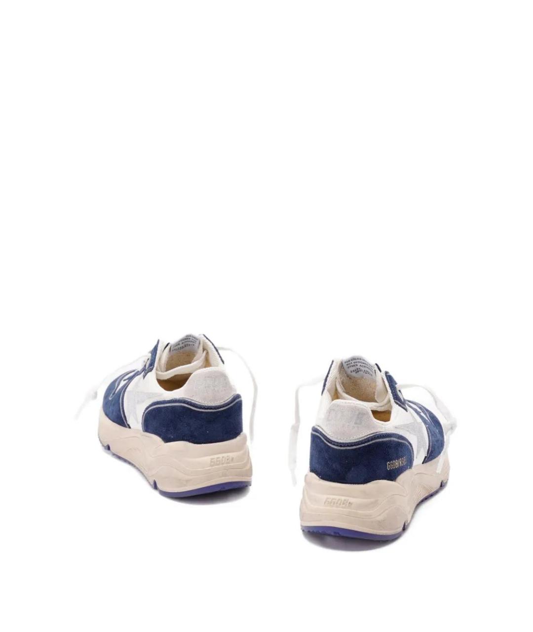 GOLDEN GOOSE DELUXE BRAND Синие кожаные кроссовки, фото 3