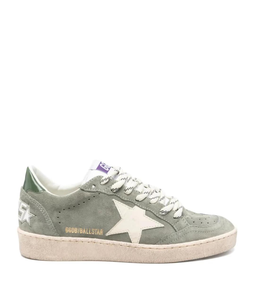 GOLDEN GOOSE DELUXE BRAND Зеленые кожаные кеды, фото 1