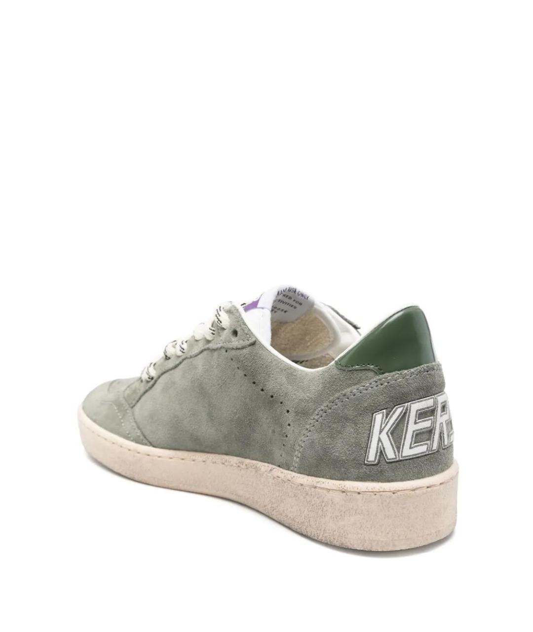 GOLDEN GOOSE DELUXE BRAND Зеленые кожаные кеды, фото 3