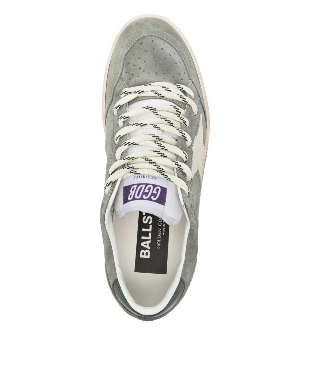 GOLDEN GOOSE DELUXE BRAND Зеленые кожаные кеды, фото 4