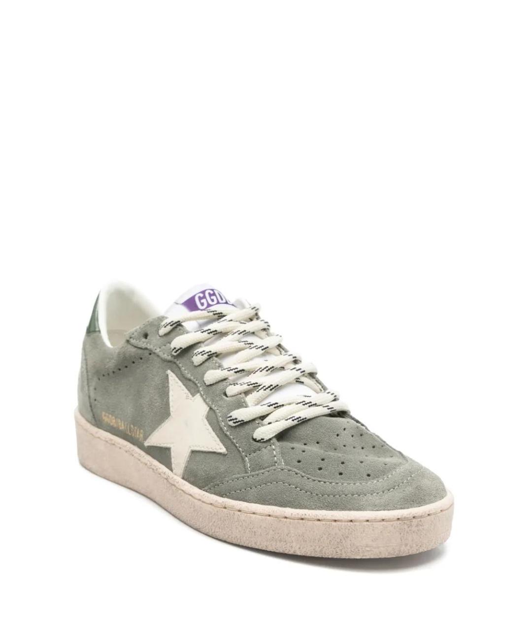 GOLDEN GOOSE DELUXE BRAND Зеленые кожаные кеды, фото 2
