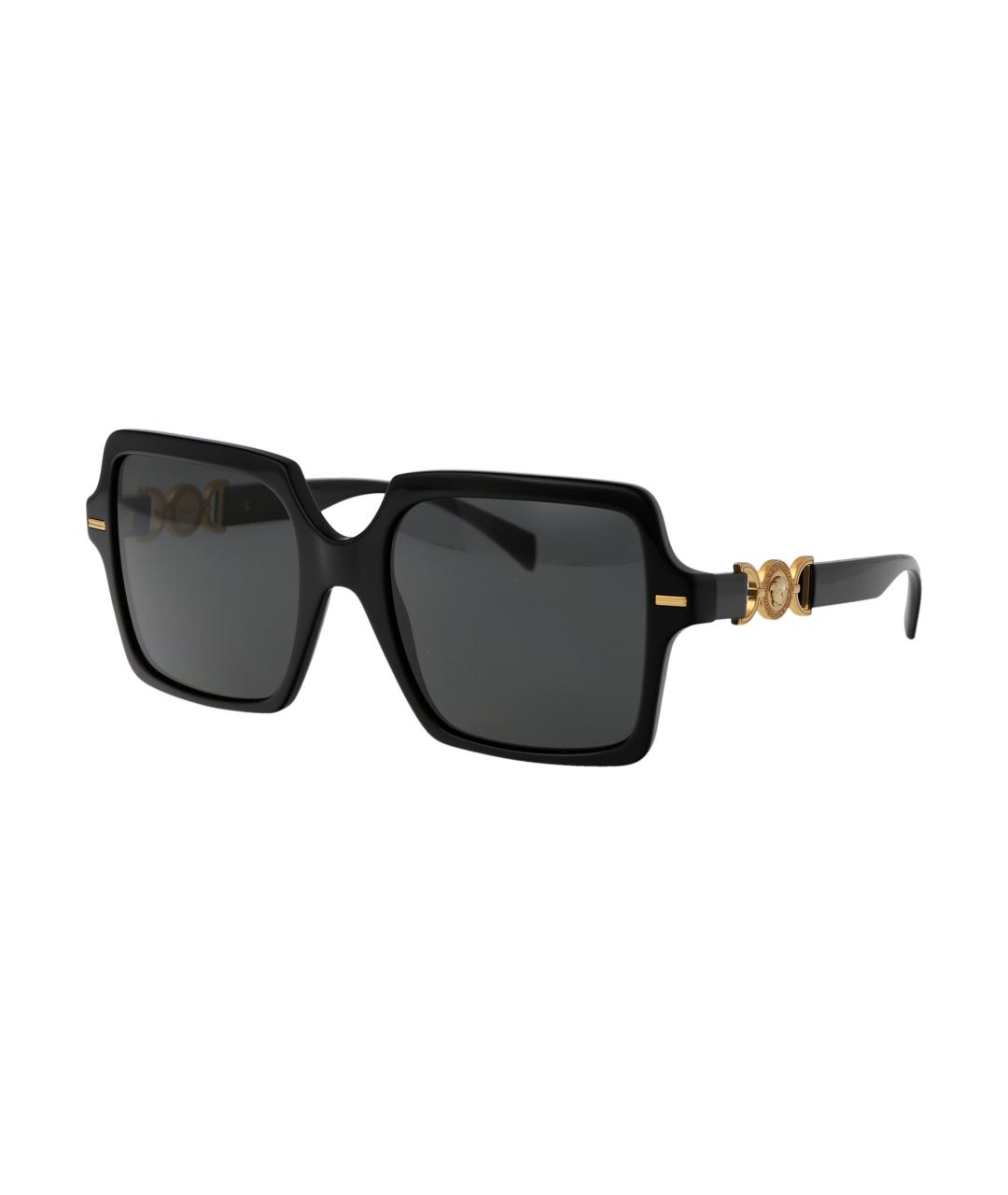 VERSACE Черные пластиковые солнцезащитные очки, фото 2