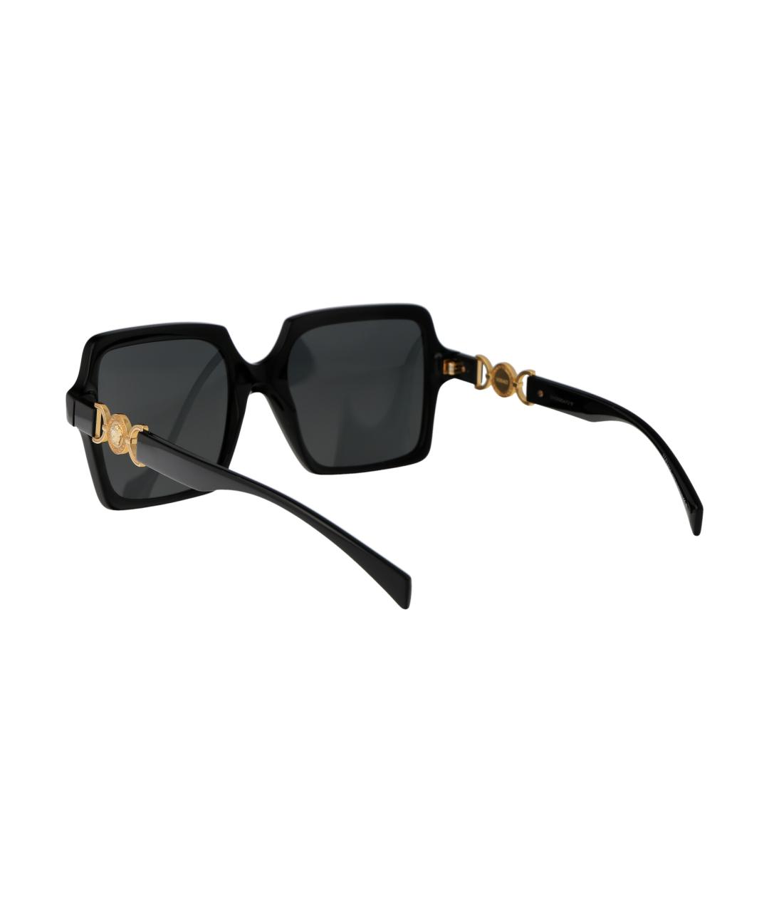 VERSACE Черные пластиковые солнцезащитные очки, фото 4