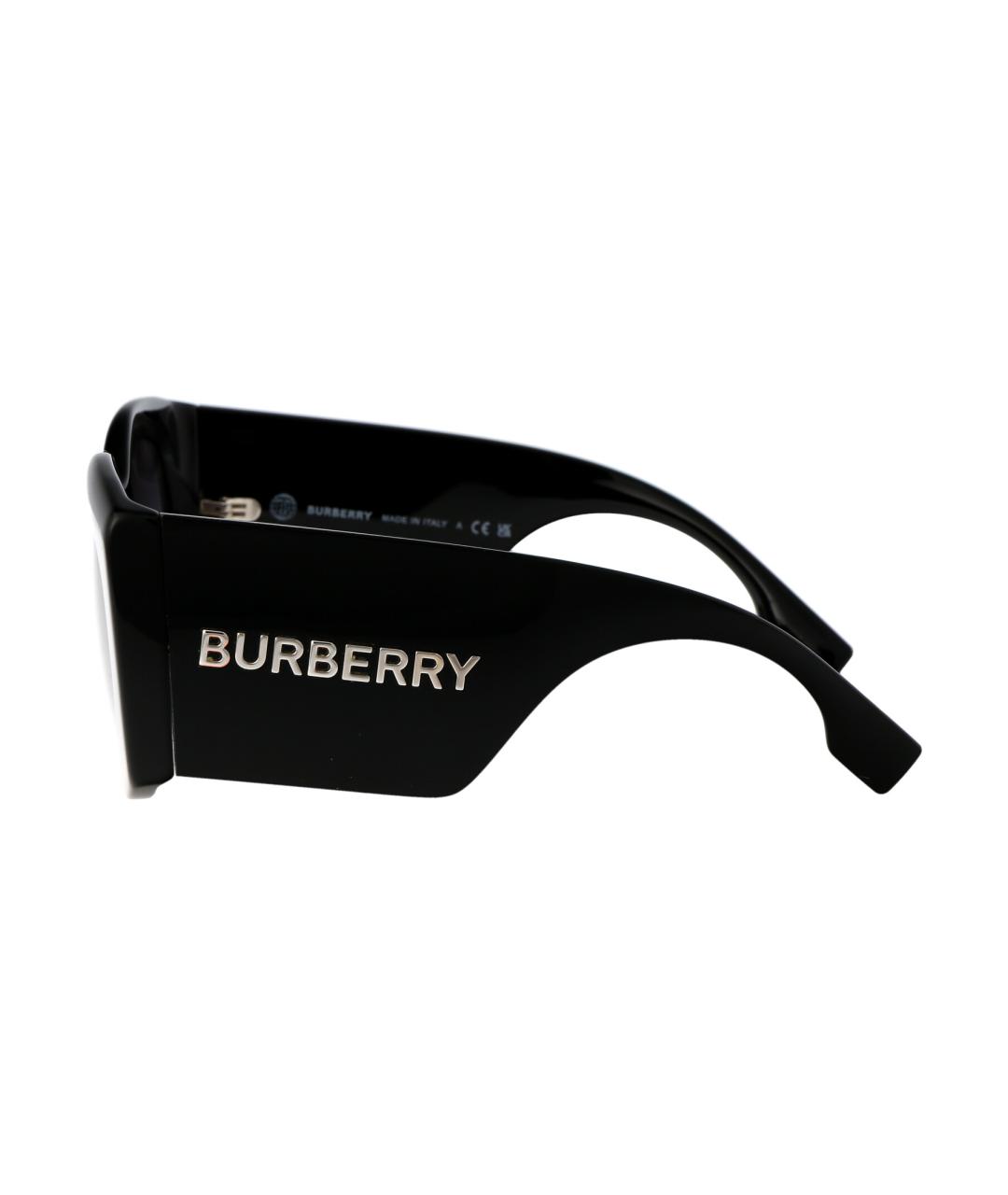 BURBERRY Черные пластиковые солнцезащитные очки, фото 3