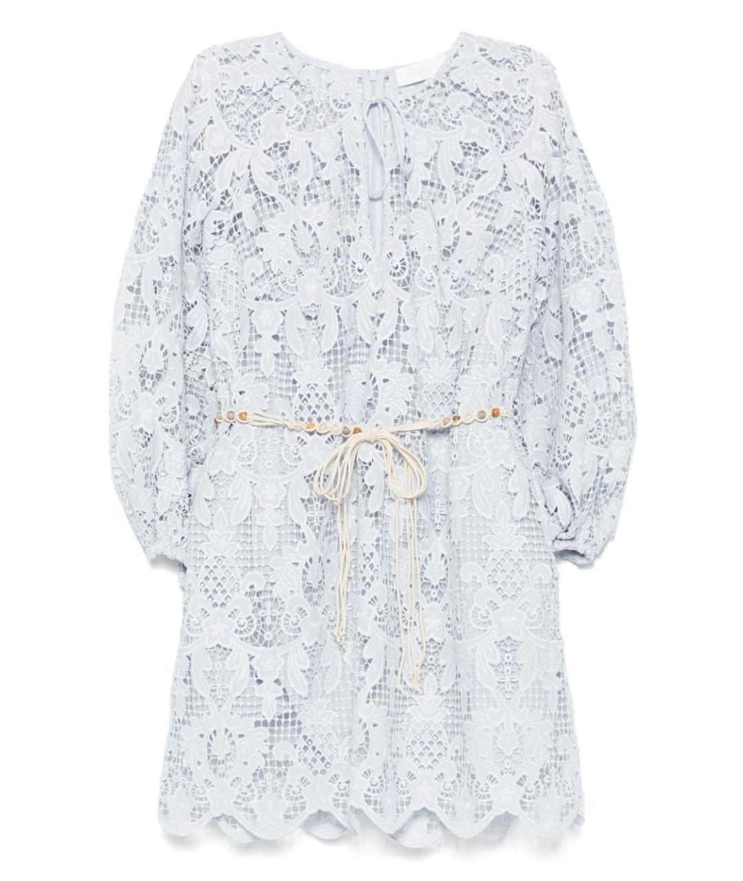 ZIMMERMANN Голубое хлопковое повседневное платье, фото 1