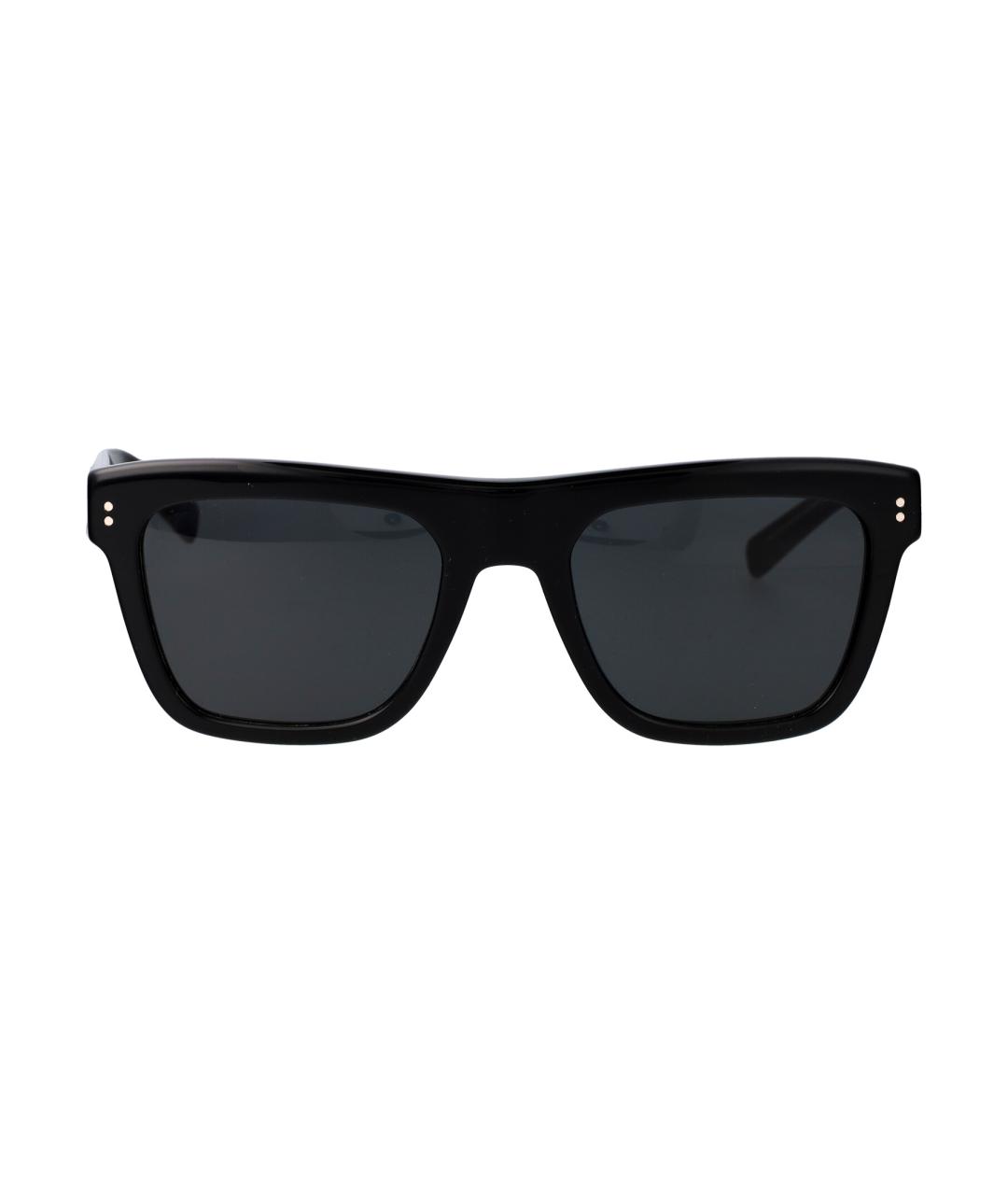DOLCE&GABBANA Черные пластиковые солнцезащитные очки, фото 1