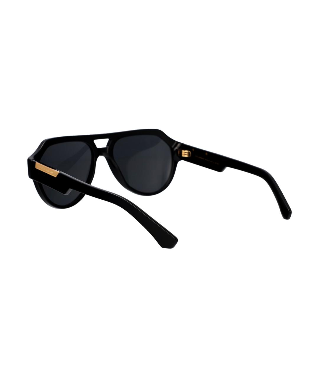 DOLCE&GABBANA Черные пластиковые солнцезащитные очки, фото 4
