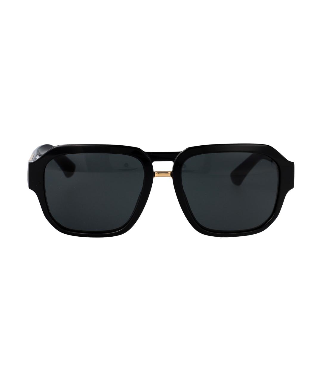DOLCE&GABBANA Черные пластиковые солнцезащитные очки, фото 1