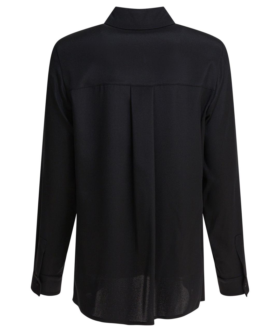 MAX MARA Черная шелковая рубашка, фото 2