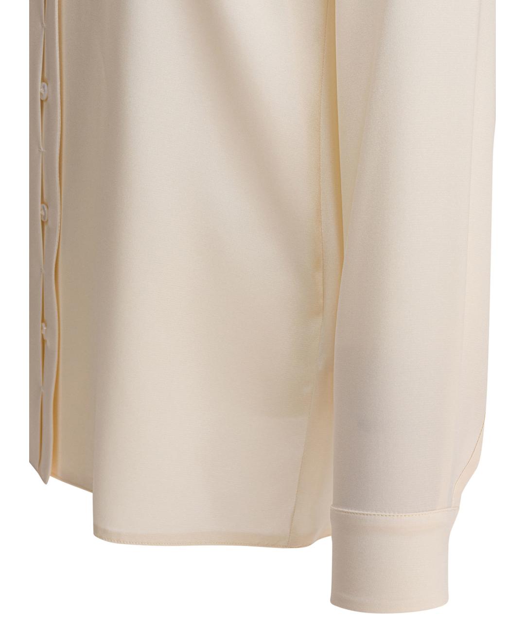 MAX MARA Бежевая шелковая рубашка, фото 4