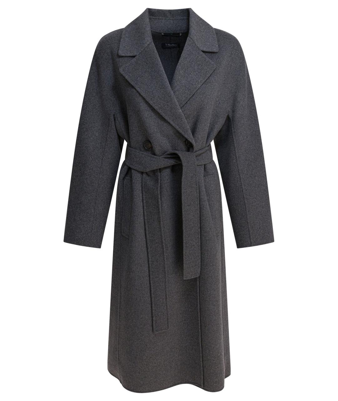 'S MAX MARA Антрацитовое шерстяное пальто, фото 1
