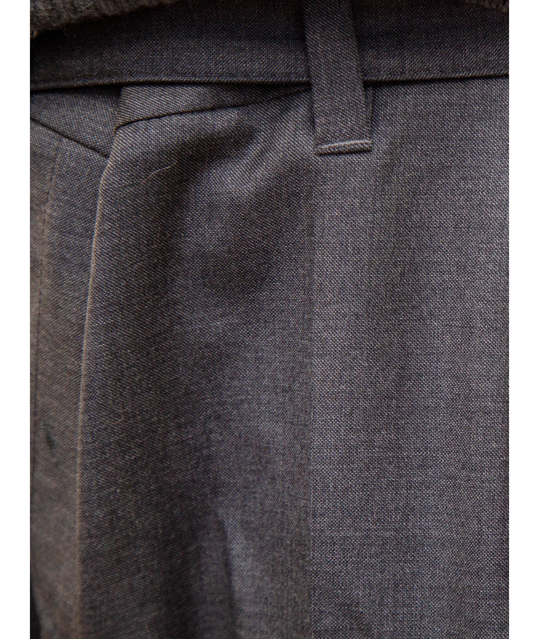 BRUNELLO CUCINELLI Серые хлопковые прямые брюки, фото 4