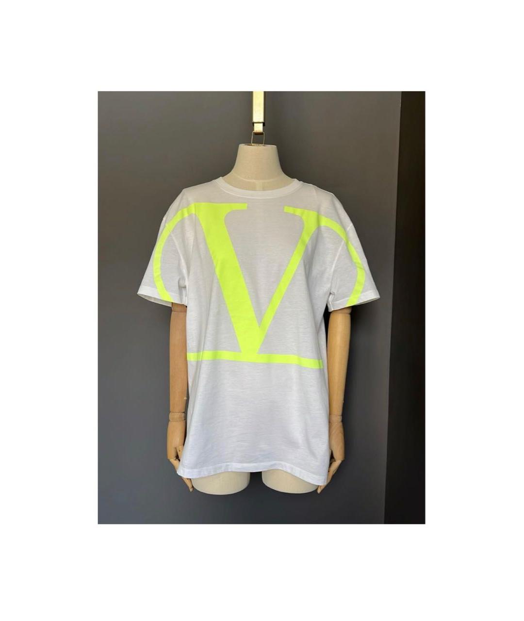 VALENTINO Белая хлопковая футболка, фото 3