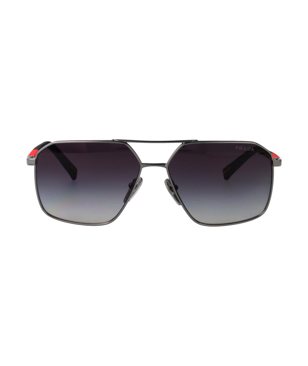 PRADA Черные металлические солнцезащитные очки, фото 1