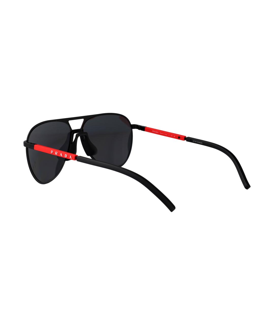 PRADA Черные металлические солнцезащитные очки, фото 4