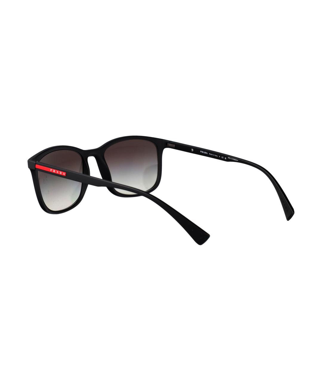 PRADA Черные пластиковые солнцезащитные очки, фото 4