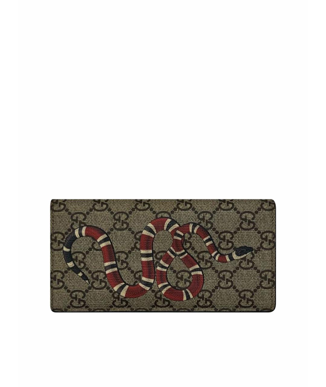 GUCCI Бежевый кожаный кошелек, фото 1