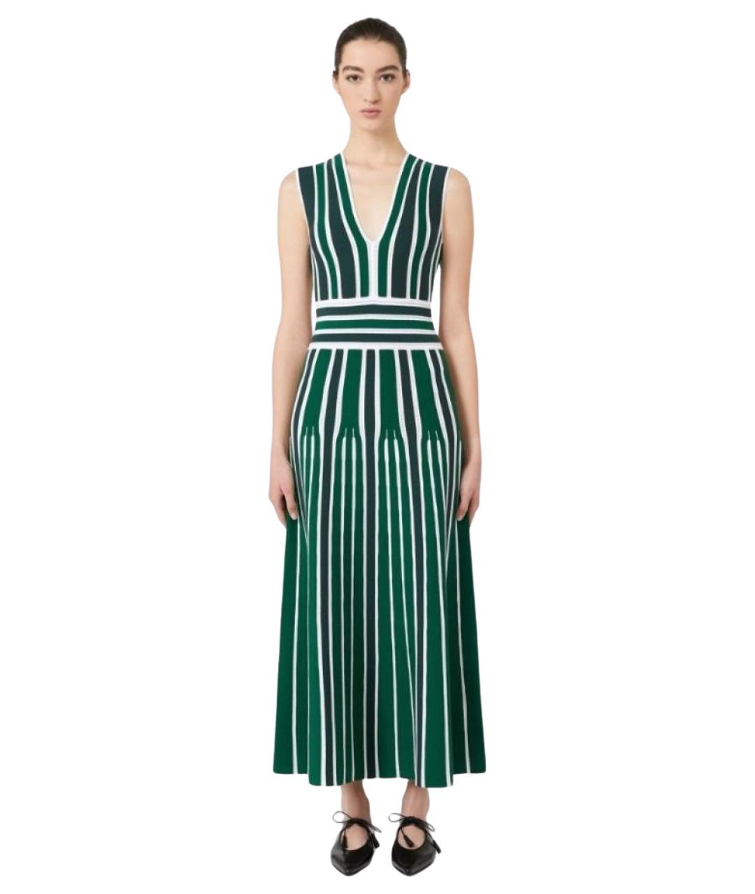 MAX MARA Зеленые полиэстеровое повседневное платье, фото 2