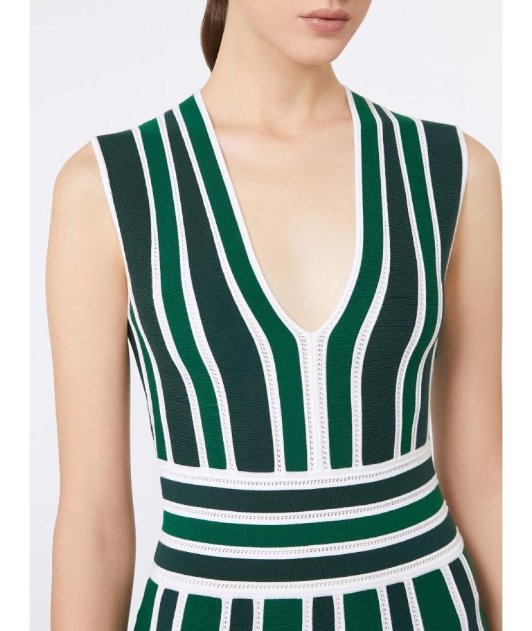 MAX MARA Зеленые полиэстеровое повседневное платье, фото 4