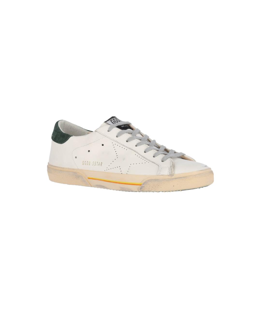 GOLDEN GOOSE DELUXE BRAND Белые синтетические низкие кроссовки / кеды, фото 2
