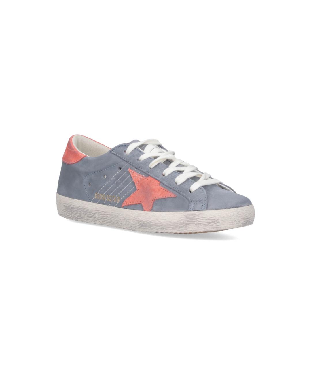 GOLDEN GOOSE DELUXE BRAND Синие замшевые кроссовки, фото 2