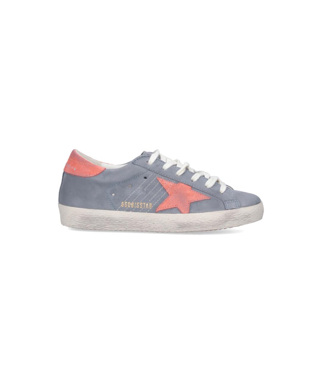 GOLDEN GOOSE DELUXE BRAND Синие замшевые кроссовки, фото 1