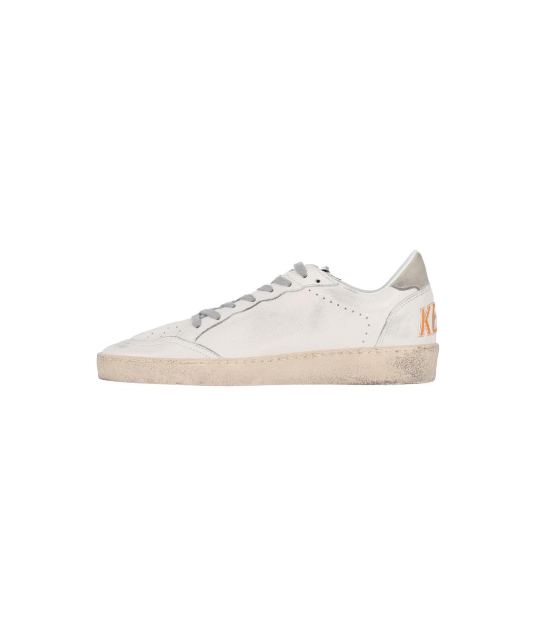 GOLDEN GOOSE DELUXE BRAND Белые кожаные низкие кроссовки / кеды, фото 3