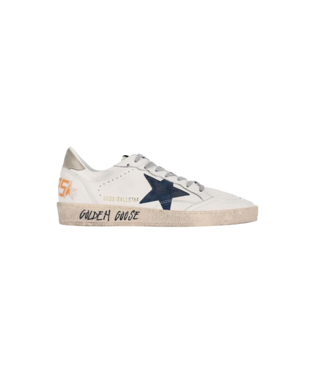 GOLDEN GOOSE DELUXE BRAND Белые кожаные низкие кроссовки / кеды, фото 1