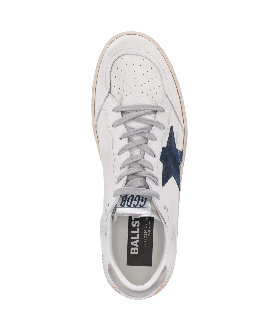 GOLDEN GOOSE DELUXE BRAND Белые кожаные низкие кроссовки / кеды, фото 5
