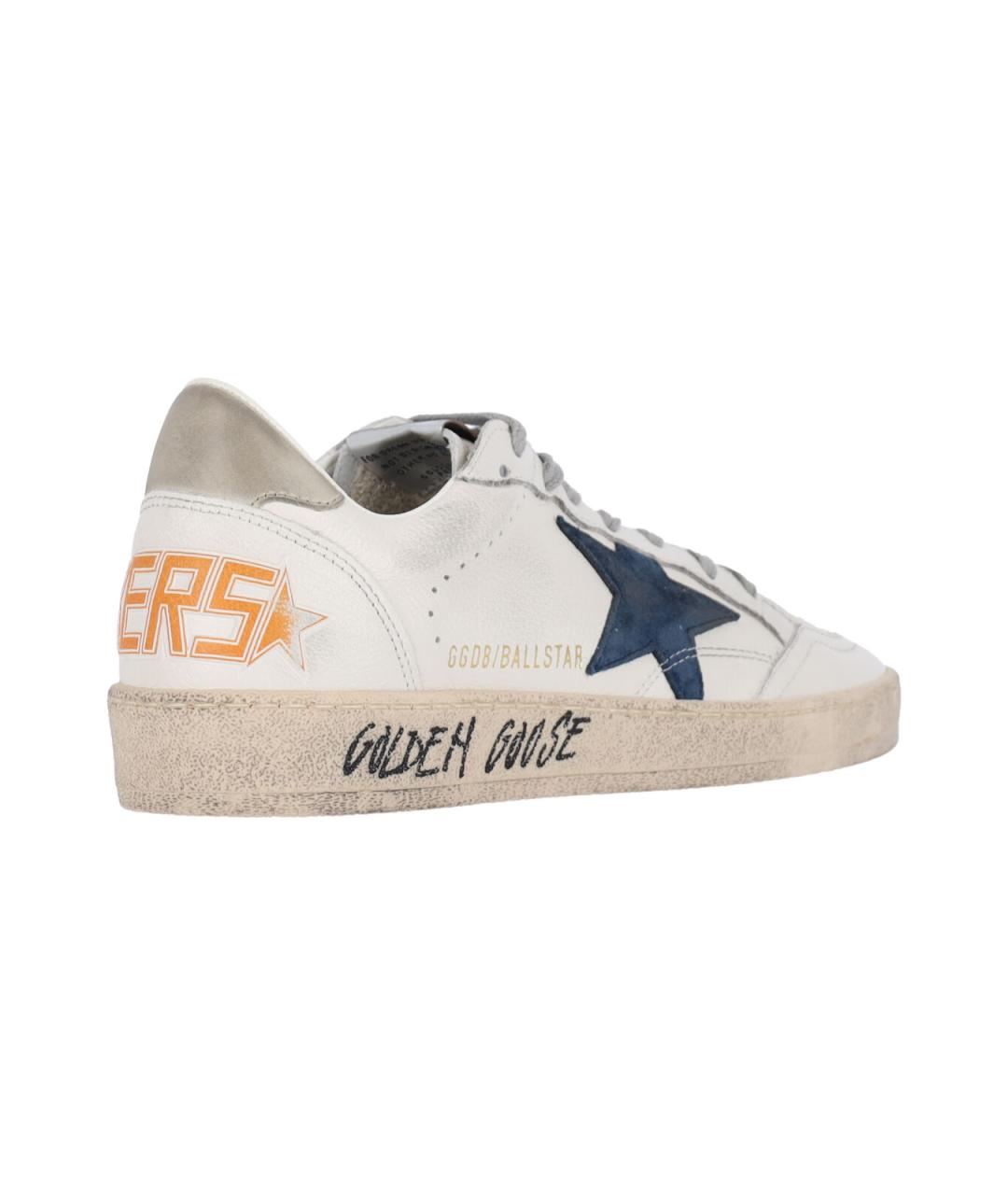GOLDEN GOOSE DELUXE BRAND Белые кожаные низкие кроссовки / кеды, фото 4
