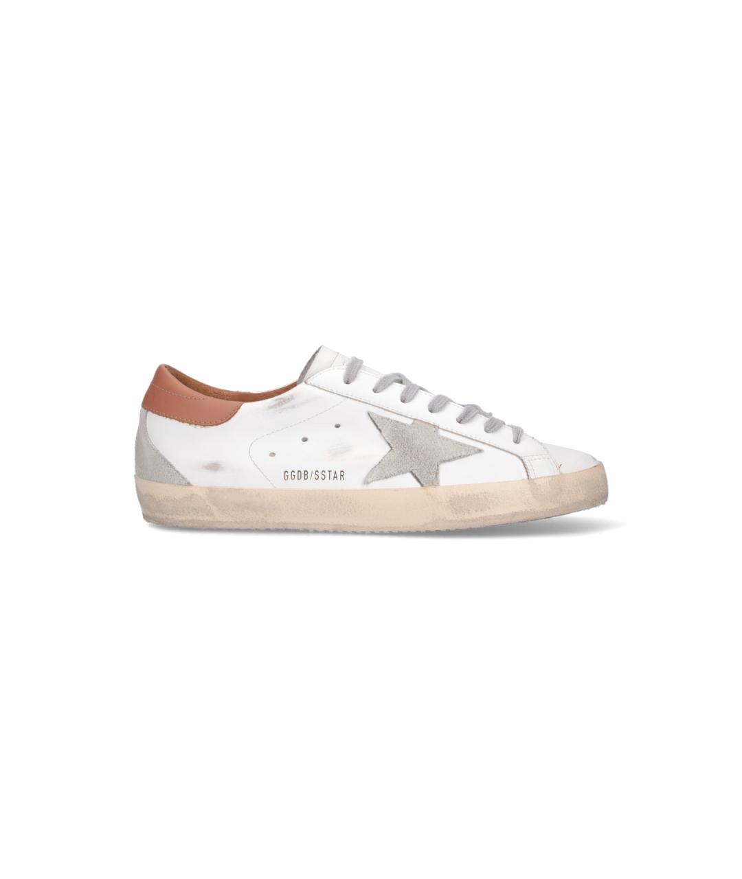 GOLDEN GOOSE DELUXE BRAND Белые синтетические низкие кроссовки / кеды, фото 1
