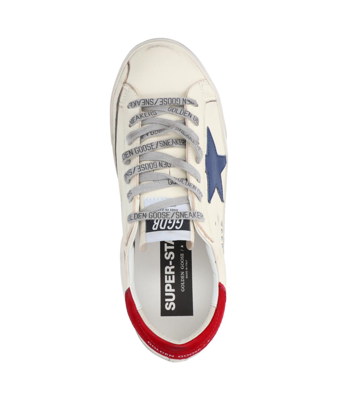 GOLDEN GOOSE DELUXE BRAND Белые синтетические низкие кроссовки / кеды, фото 5