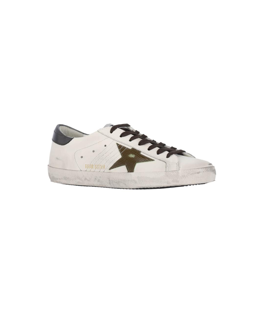 GOLDEN GOOSE DELUXE BRAND Белые синтетические низкие кроссовки / кеды, фото 2