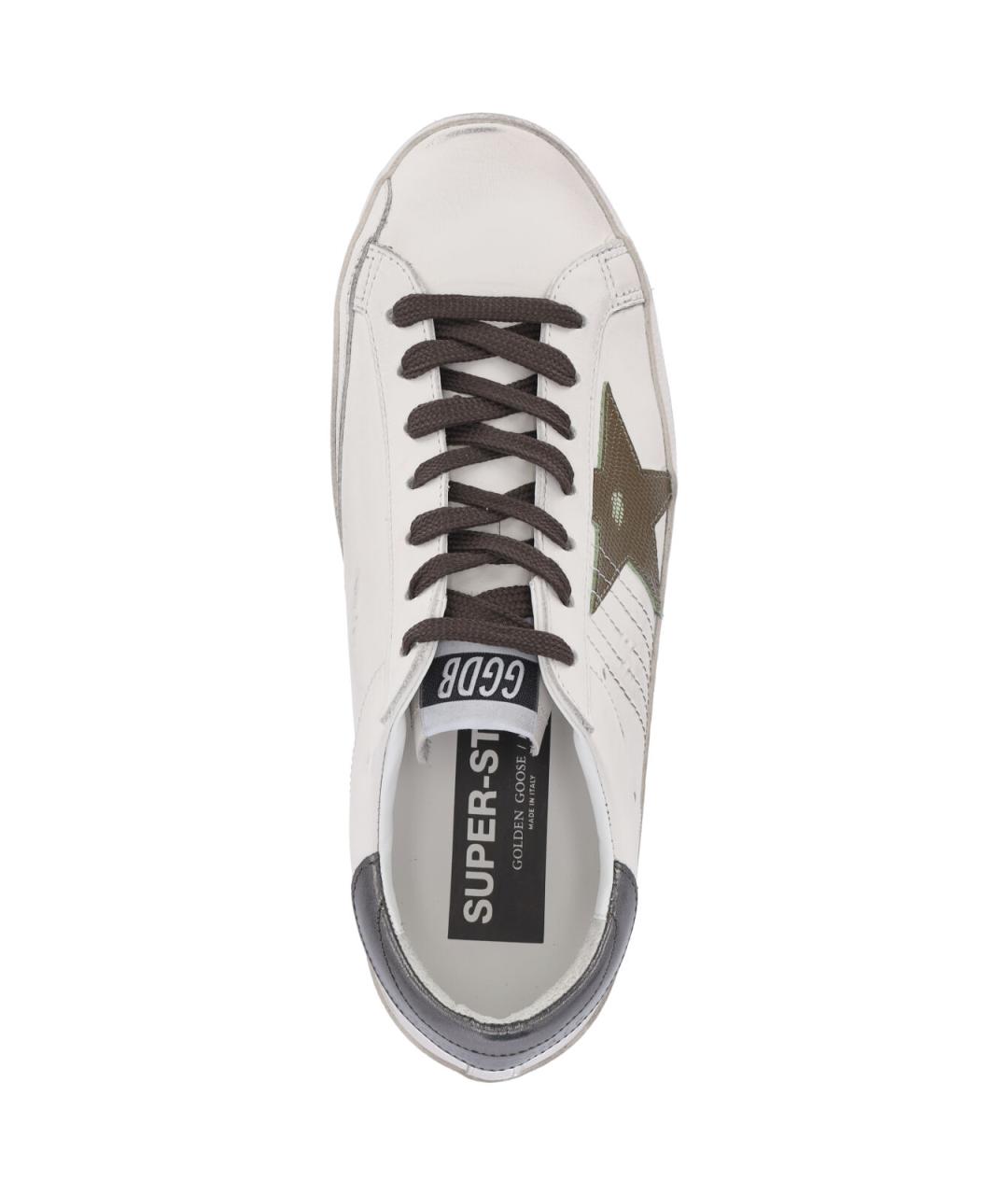 GOLDEN GOOSE DELUXE BRAND Белые синтетические низкие кроссовки / кеды, фото 5