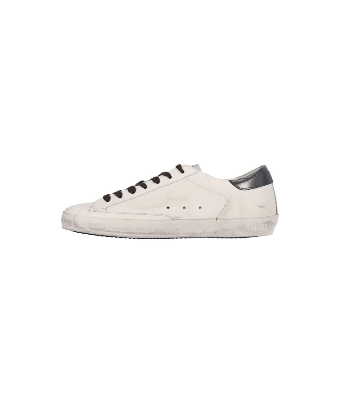 GOLDEN GOOSE DELUXE BRAND Белые синтетические низкие кроссовки / кеды, фото 3