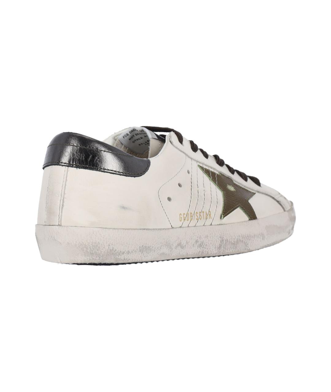 GOLDEN GOOSE DELUXE BRAND Белые синтетические низкие кроссовки / кеды, фото 4