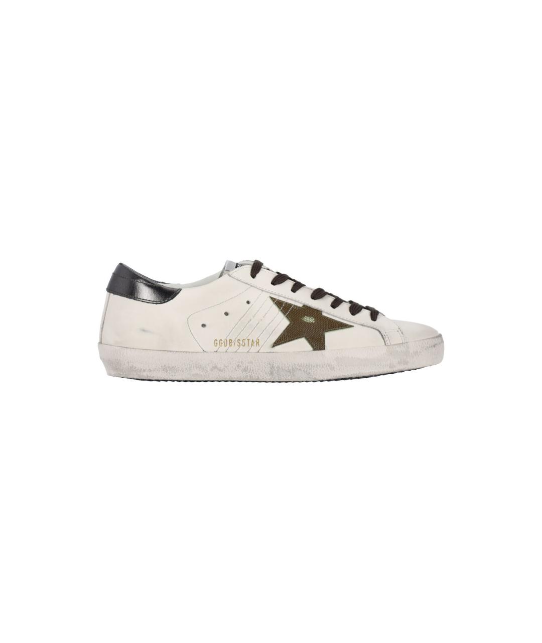 GOLDEN GOOSE DELUXE BRAND Белые синтетические низкие кроссовки / кеды, фото 1