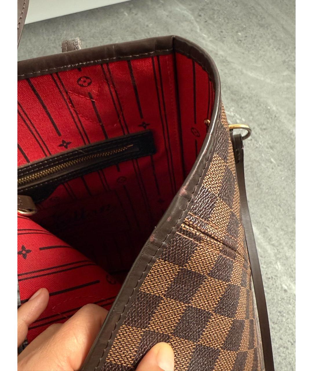 LOUIS VUITTON Коричневая сумка тоут, фото 8