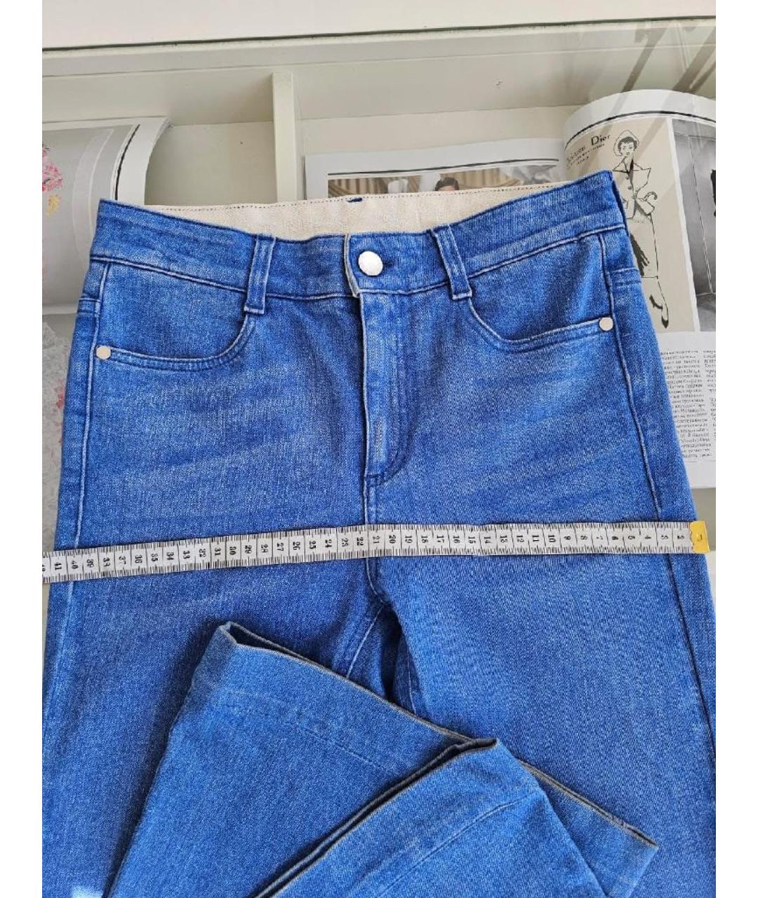 STELLA MCCARTNEY Синие хлопковые прямые джинсы, фото 6