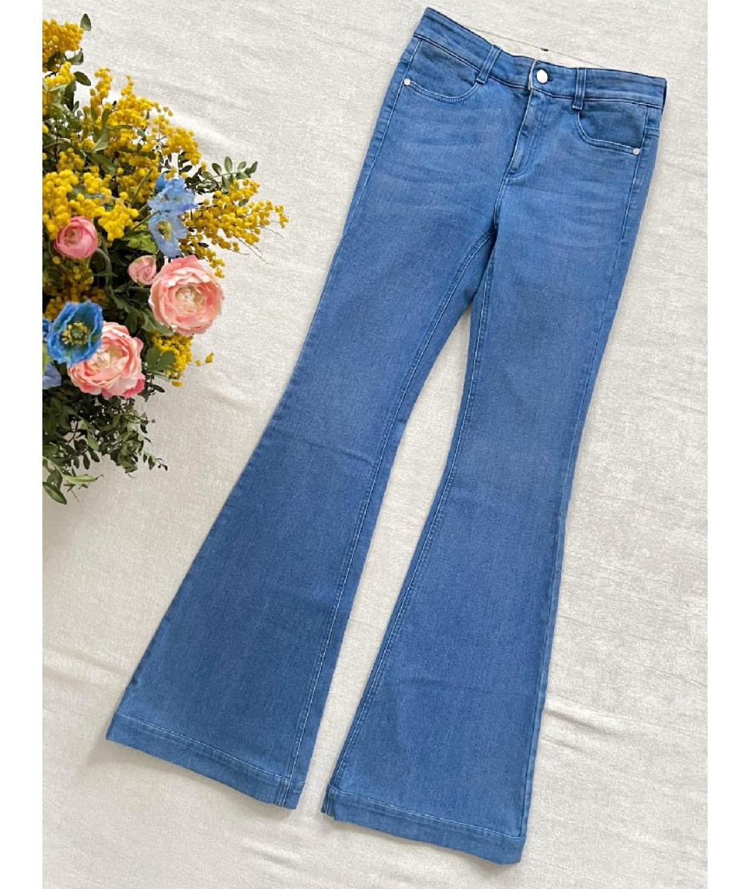 STELLA MCCARTNEY Синие хлопковые прямые джинсы, фото 9