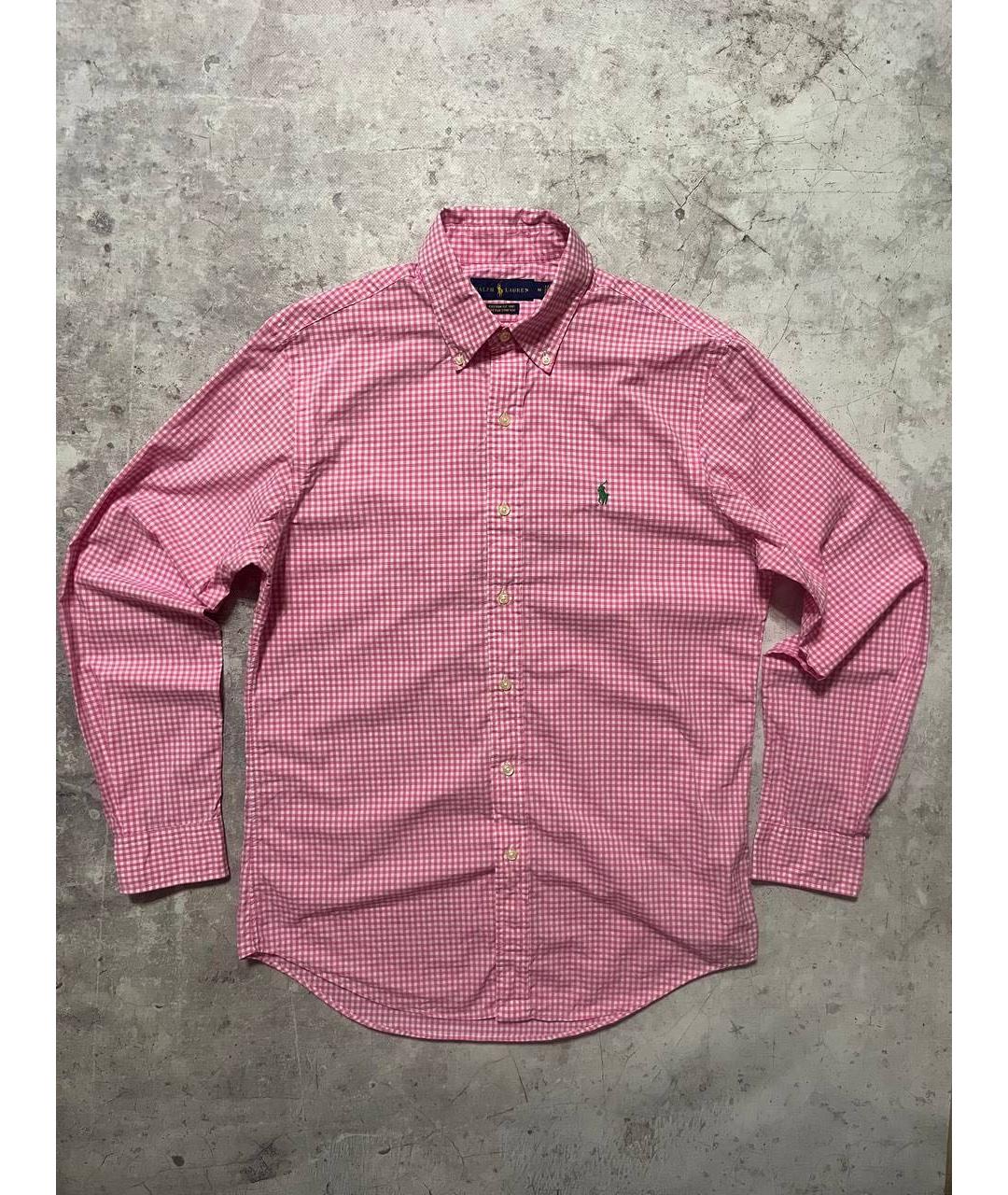 POLO RALPH LAUREN Розовая хлопковая классическая рубашка, фото 4