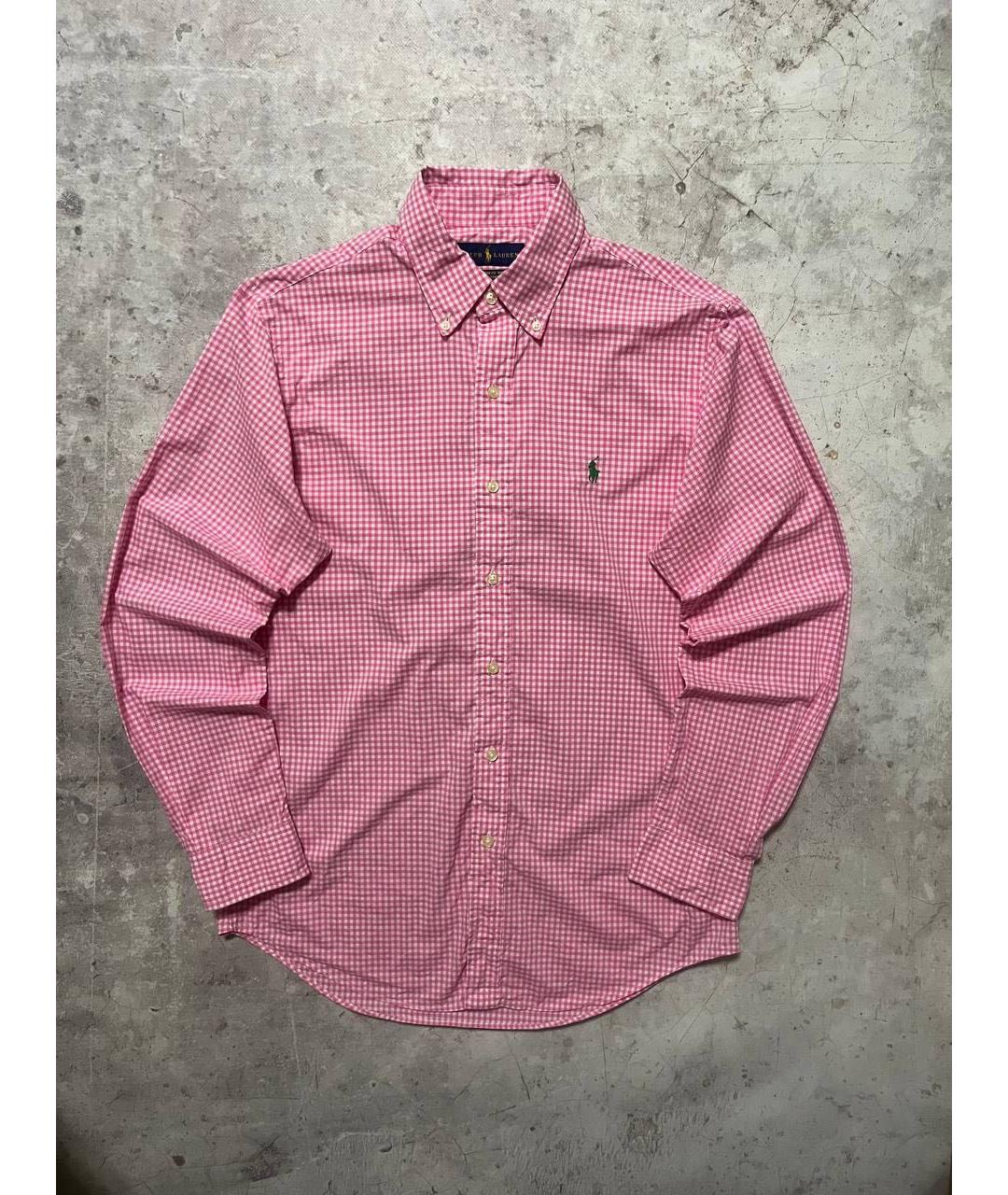 POLO RALPH LAUREN Розовая хлопковая классическая рубашка, фото 2