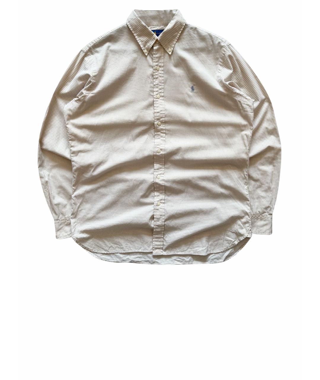 POLO RALPH LAUREN Бежевая хлопковая классическая рубашка, фото 1