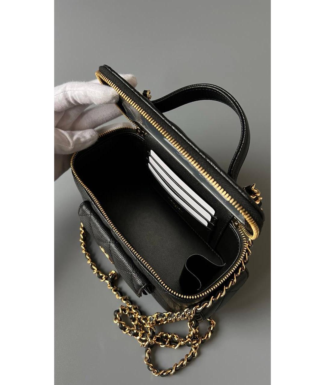 CHANEL Черная кожаная сумка через плечо, фото 4