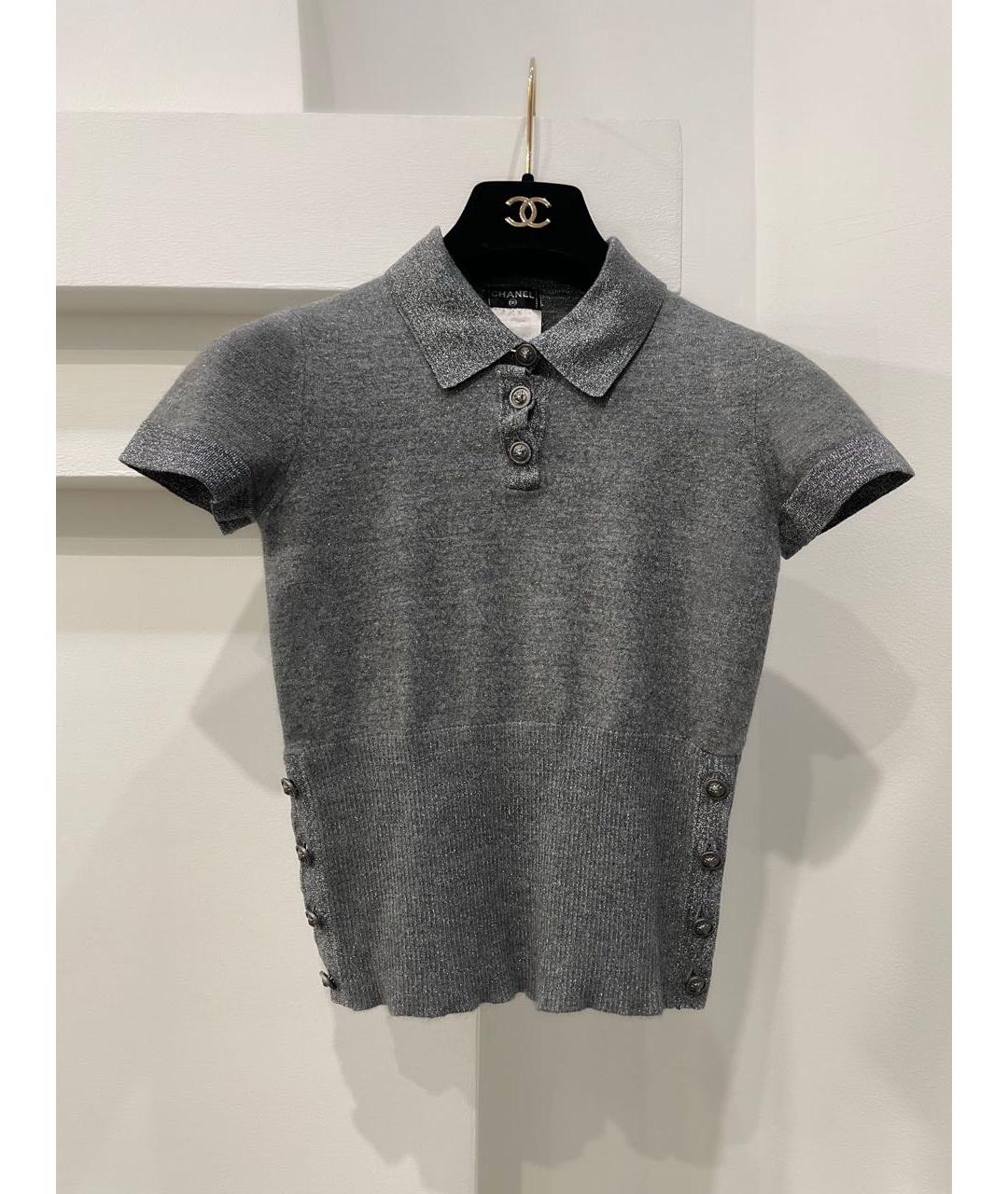 CHANEL Антрацитовый кашемировый джемпер / свитер, фото 3